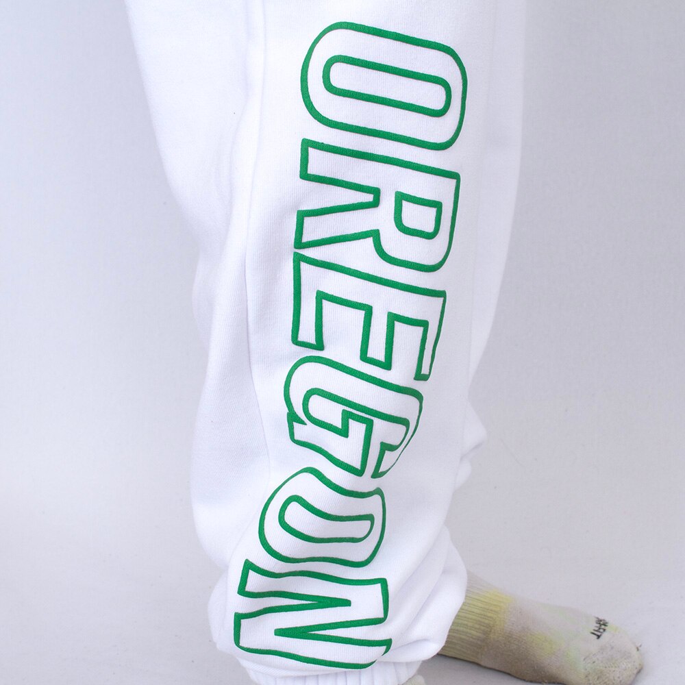 Interlocking UO, Zoozatz, White, Pants, Polyester Blend, Women, Outline, Jogger, 927977